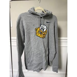 Nike Michigan Wolverines Hoodie Mens Large Gray Vintage Mascot Sweatshirt